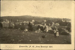 Greenville, NH From Reservoir Hill Postcard