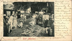 Hat Market Postcard