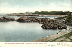 Forty Step Beach & Sen. Lodge's Mansion at Distance Postcard