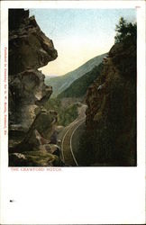 Railroad Through The Crawford Notch New Hampshire Postcard Postcard Postcard
