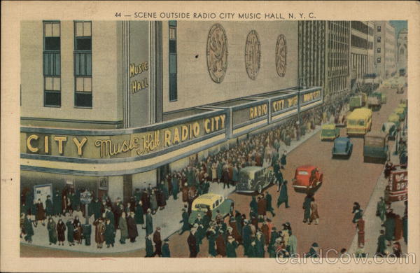 Scene Outside Radio City Music Hall New York City
