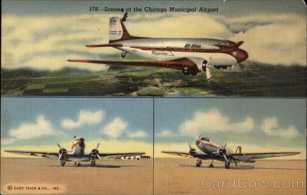 Scenes at the Chicago Municipal Airport Illinois