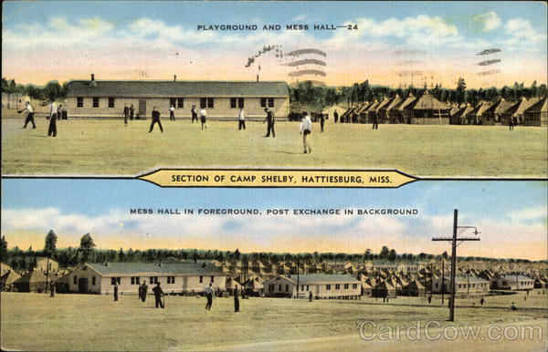 Section of Camp Shelby Hattiesburg Mississippi