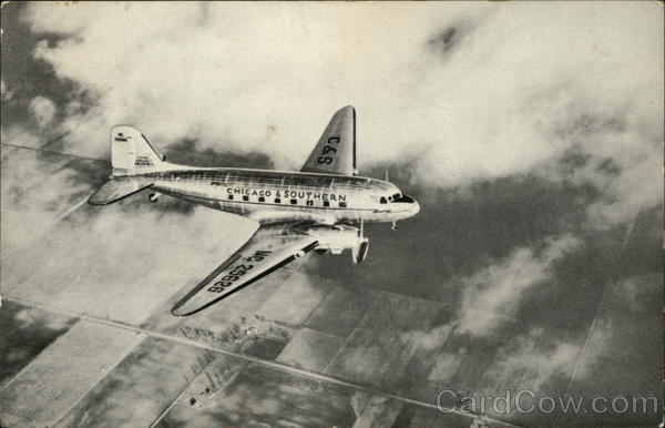 Chicago & Southern Airplane in Air Aircraft