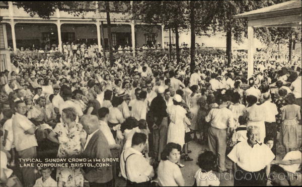 Typical Sunday Crowd in the Grove, Lake Compounce Bristol Connecticut