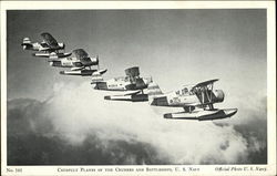 Catapult Planes of the Cruisers and Battleships, U.S. Navy Postcard