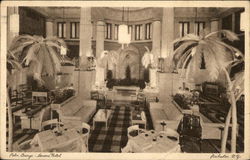 Palm Lounge, Seneca Hotel Postcard