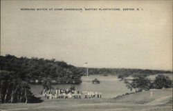 Morning Watch at Camp Canonicus, Baptist Plantations Exeter, RI Postcard Postcard Postcard