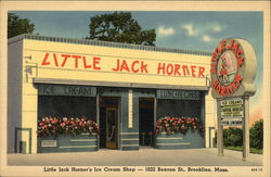 Little Jack Horner's Ice Cream Shop Brookline, MA Postcard Postcard Postcard