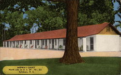 Midway Court Salisbury, NC Postcard Postcard Postcard