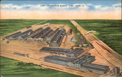 LIma Locomotive Works Postcard