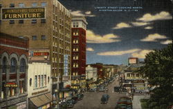 Liberty Street Looking North Winston-Salem, NC Postcard Postcard Postcard