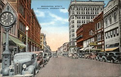 Broughton Street Savannah, GA Postcard Postcard Postcard