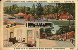 Victor's Hollywood Cottages Falmouth, VA Postcard Postcard Postcard