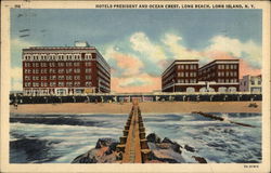 Hotels President and Ocean Crest Postcard