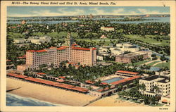 Roney Plaza Hotel and 23rd Street Area Postcard
