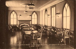 University of Illinois, Illini Union Building - American Gothic Room Postcard