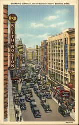 Shopping District Washington Street Postcard