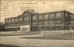 High School Brunswick, ME Postcard Postcard Postcard