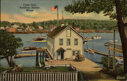 Yacht Club Boothbay Harbor, ME Postcard Postcard Postcard