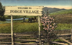 Welcome to Forge Village Postcard