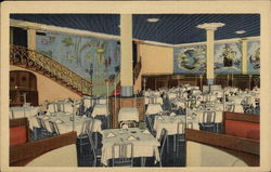 Dining Room of Restaurant Postcard