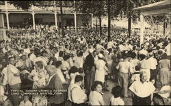 Typical Sunday Crowd in the Grove, Lake Compounce Bristol, CT Postcard Postcard Postcard