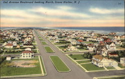 Second Avenue Boulevard Looking North Postcard