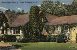 Main Lodge, Allen "A" Camp Wolfeboro, NH Postcard Postcard Postcard