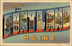 Greetings from Portland Maine Postcard Postcard Postcard