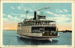 Governor Carr, the Newport-Jamestown R.I. Ferry Boat Postcard