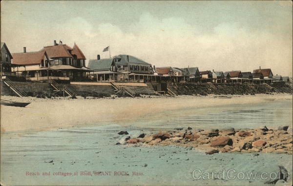 Beach and Cottages at Bluff Brant Rock Massachusetts