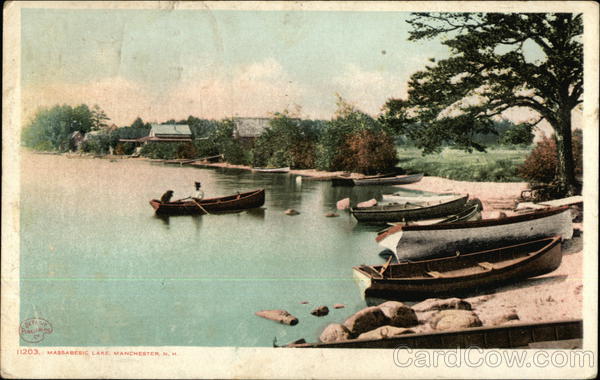 Boats on Massabesic Lake Manchester New Hampshire