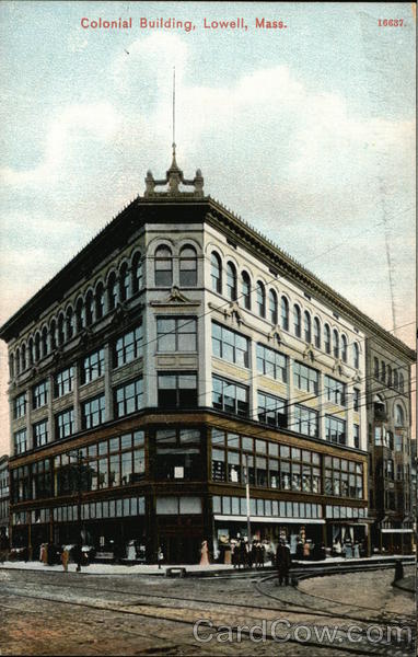 View of Colonial Building Lowell Massachusetts