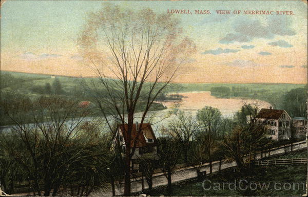 View of Merrimac River Lowell Massachusetts