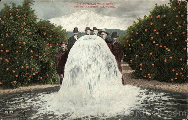 Big Artesian Well Near San Bernardino California