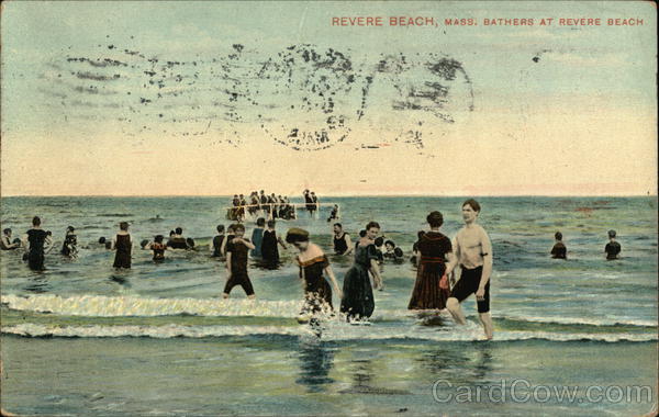 Bathers at Revere Beach Massachusetts