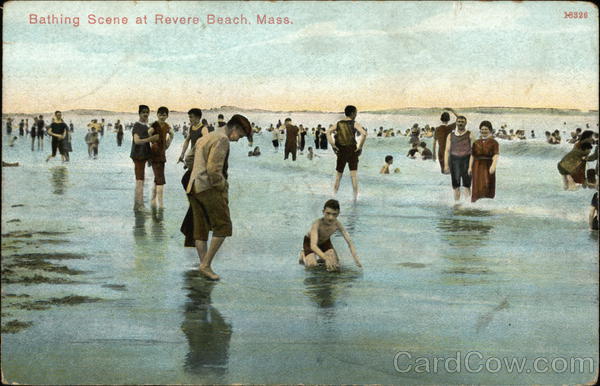 Bathing Scene at Beach Revere Beach Massachusetts