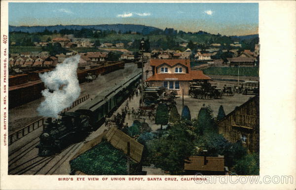 Bird's Eye View of Union Depot Santa Cruz California