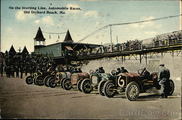 On the Starting Line, Automobile Races Old Orchard Beach Maine