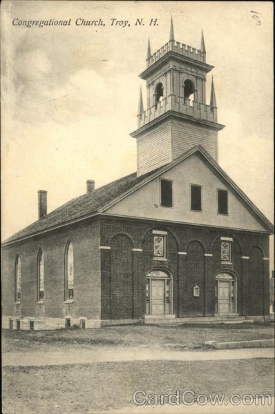 Congregational Church Troy New Hampshire W. L. Metcalf