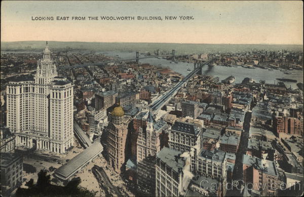 Looking East From the Woolworth Building New York Irving Underhill