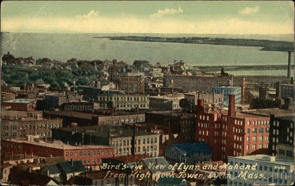 Bird's-eye View of Lynn and Nahand from High Rock Tower Massachusetts