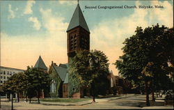 Second Congregational Church Holyoke, MA Postcard Postcard Postcard