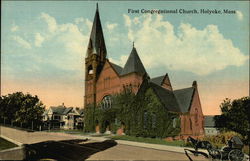 First Congregational Church Holyoke, MA Postcard Postcard Postcard