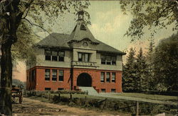 High School Building Whitman, MA Postcard Postcard Postcard