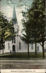 View of Reformed Church Saegertown, PA Postcard Postcard Postcard