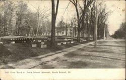 Gun Yard at Rock Island Arsenal Illinois Postcard Postcard Postcard