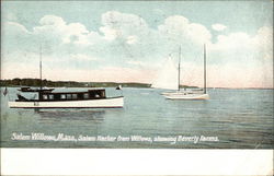Salem Harbor from Salem Willows Postcard