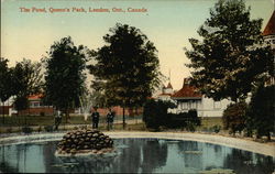 The Pond, Queen's Park London, ON Canada Ontario Postcard Postcard Postcard